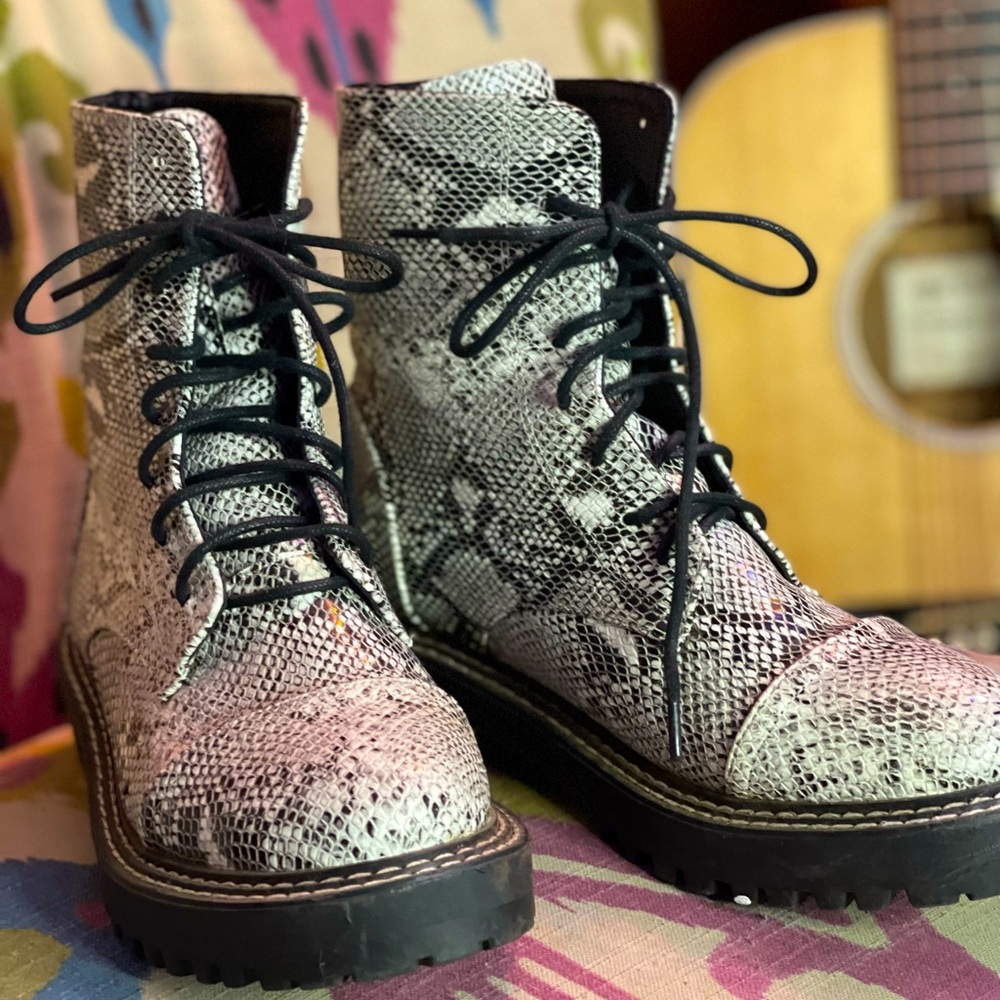 Happy Rainbow Brand snake skin boots size 38